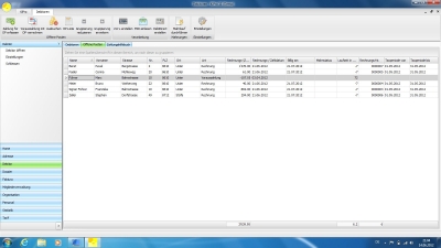 Übersicht alle Offener Posten (Rechnungen und Vorauszahlungen)